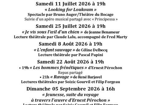 Lectures et spectacles au jardin - Lecture théâtrale
