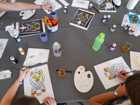Musée L'Abbaye - Atelier - Peinture sur verre
