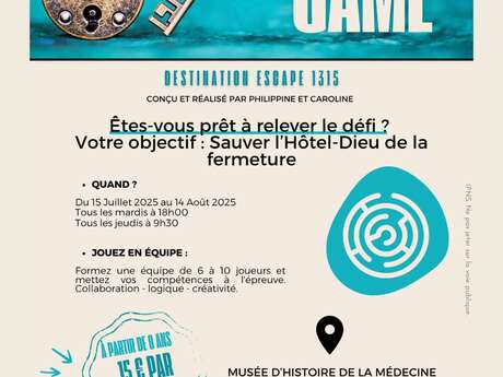 Escape Game - Hôtel-Dieu de Hautefort Musée d'Histoire de la Médecine