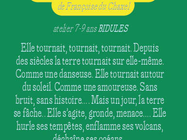 Théâtre - La terre qui ne voulait plus tourner