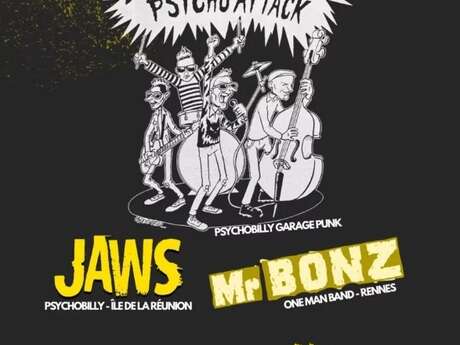Concert - Didier Wampas Psycho Attack, Jaws et Mr Bonz