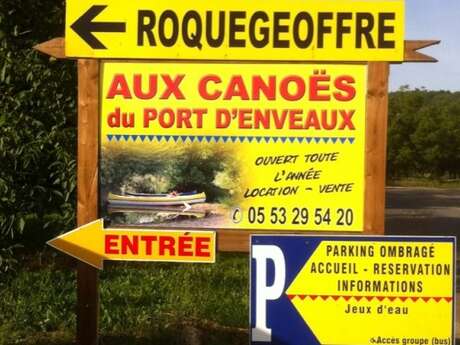 Aux Canoës Roquegeoffre du Port d'Enveaux Aux Canoës Roquegeoffre du Port d'Enveaux
