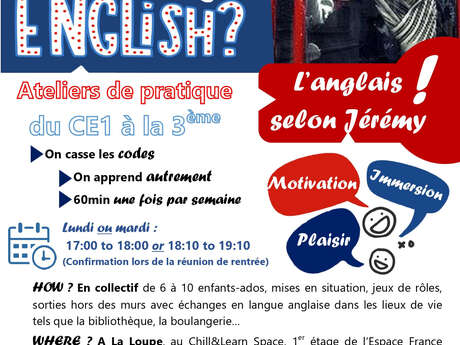 Do you speak english ? - ATELIER DE PRATIQUE DE CE1 A LA 3ieme