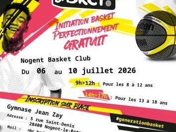 Stage d'initiation et perfectionnement au Basket