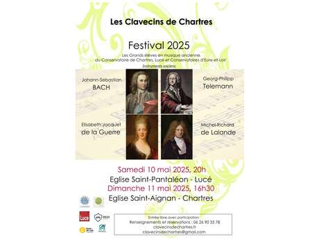Festival les Clavecins de Chartres : concert des élèves du conservatoire de Chartres, Lucé et du département
