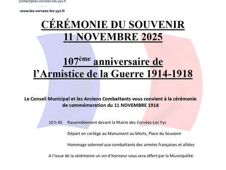 Cérémonie du souvenir - Les Corvées les yys Cérémonie du souvenir - Les Corvées les yys