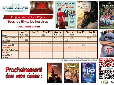 Programme cinéma  du 11 au 17 juin