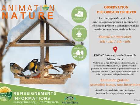 Observation des oiseaux en hivers par Eure-et-Loir Nature