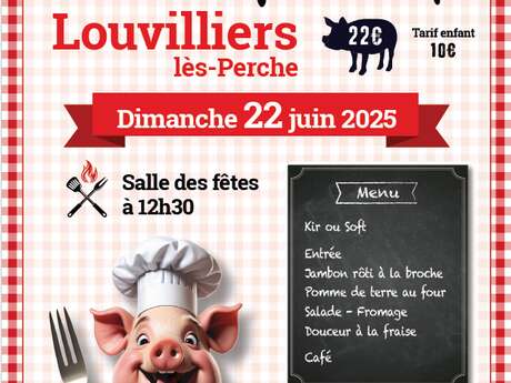 Jambon entier à la broche