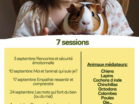 Sessions d'accompagnement associant les animaux Sessions d'accompagnement associant les animaux
