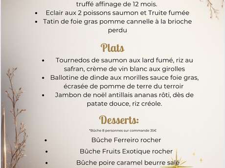 Menu de Noël et box apéritif à partager