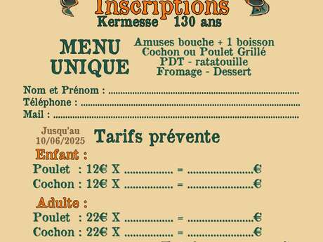 Kermesse des 130 ans Kermesse des 130 ans