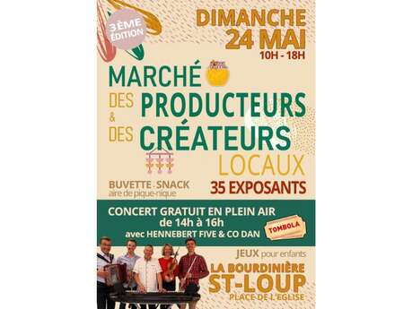 Marché des producteurs et créateurs locaux 2026 à la Bourdinière-Saint-Loup
