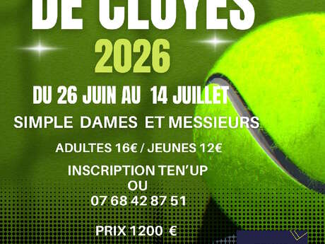 Compétition de Tennis - Open de Cloyes 2026