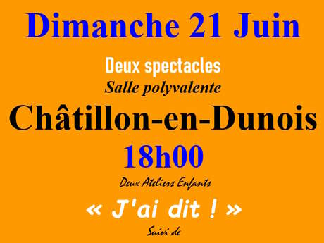 Théâtre - 2 spectacles du Théâtre de Bois