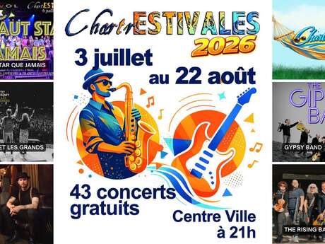 ChartrEstivales 2026 : Mieux vaut star que jamais ; Petit Jérémy et les Grands ; Gaviny ; Gipsy Band ; The Rising Band