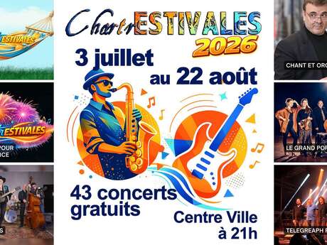 ChartrEstivales 2026 : Martha Fields ; Chant et orgue ; Le Grand Pop ; Telegraph Road