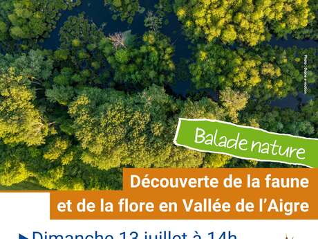 Découvrir la faune et la flore de la Vallée de l'Aigre