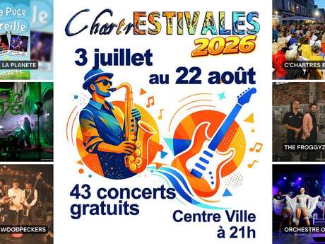 ChartrEstivales 2026 : On va sauver la planete ; Celtic Seven ; Viviane & The Woodpeckers ; C’chartres en chœur ; The Froggyz ; Orchestre Oasis