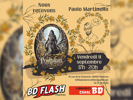 Séance de dédicace de Paolo Martinello pour "Pendragon"