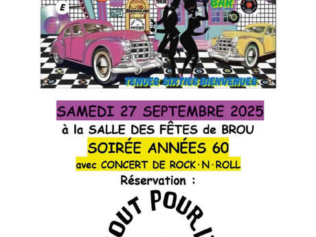 Soirée années 60 avec concert rock'n roll