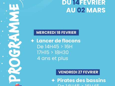 Animation lancer de flocons à la piscine