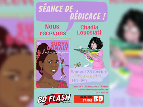 Séance de dédicace de Chadia Loueslati pour "Surya Bonaly - Le Feu sur la glace"