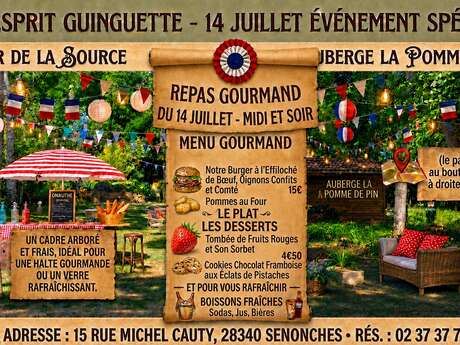 Repas Gourmand midi & soir - Fête Nationale