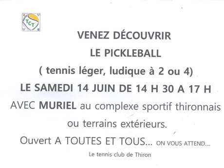 Venez découvir le pickleball