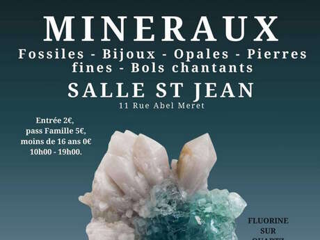Salon vente de minéraux, fossibles, bijoux