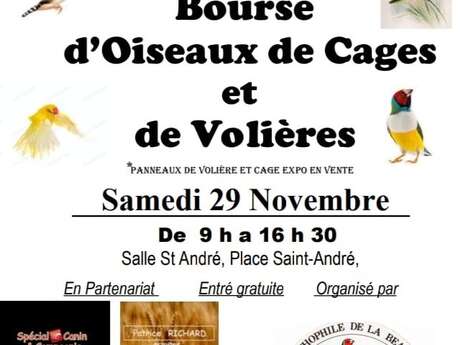 Bourse d'oiseaux de cages et volières