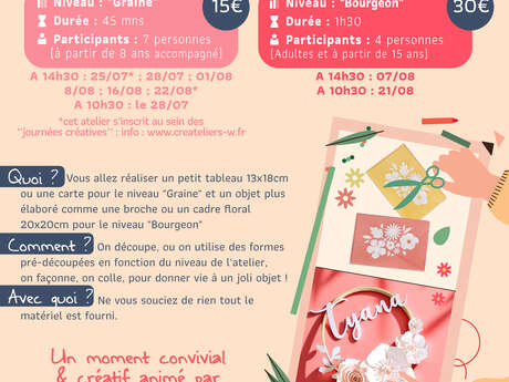 Ateliers Créatifs pour débutant : objets en papier découpé