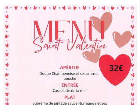 MENU DE LA SAINT VALENTIN