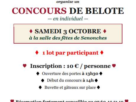 Concours de Belote - en individuel