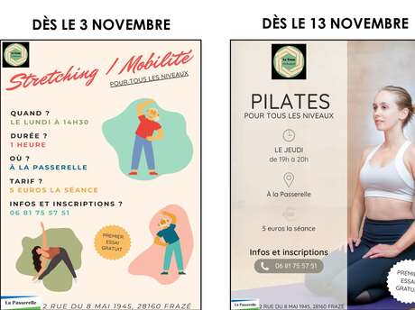 Cours stretching/mobilité et pilates