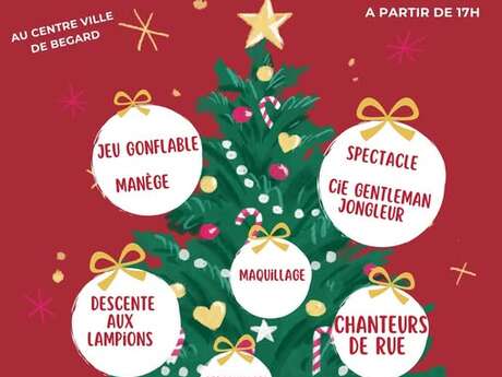 Animations de Noël et feu d'artifice