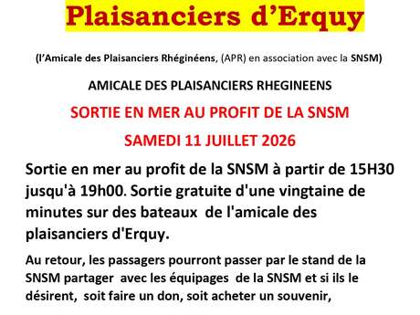 Sortie en mer au profit de la SNSM