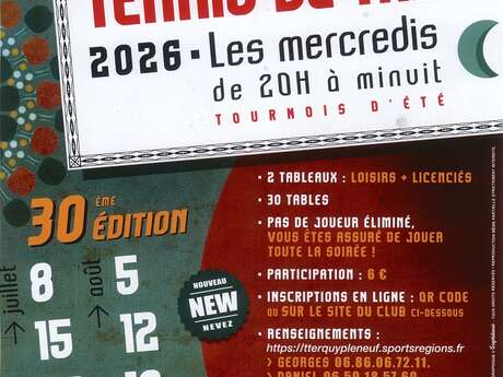 Tournoi d'été - Tennis de table