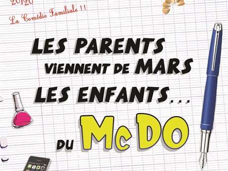 Théâtre : "Les Parents viennent de Mars, les enfants du Mc Do chez Papa"