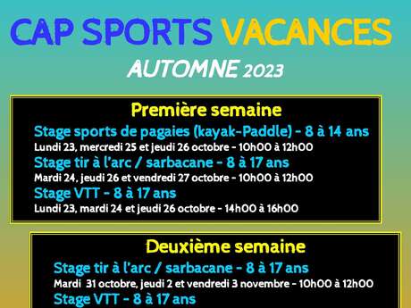 Cap Sports Vacances Automne 2023