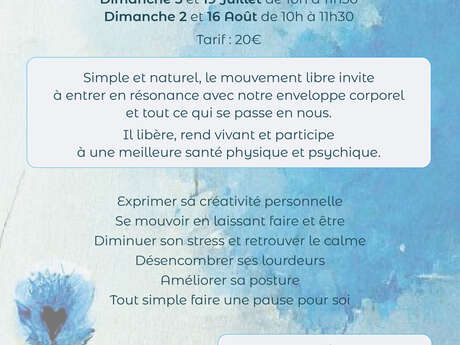 Cours de Danse par le mouvement Libre