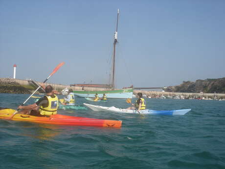 kayak : Sunset sur le  Cap d'Erquy