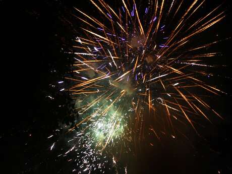 Feu d'artifice et bal disco