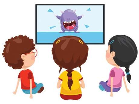 Dessin animé et goûter