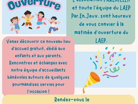 Ouverture du lieu d'accueil enfants-parents Par. En. Jeux.
