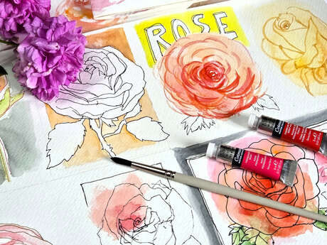 La vie en rose(s) : développer sa créativité à l'aquarelle