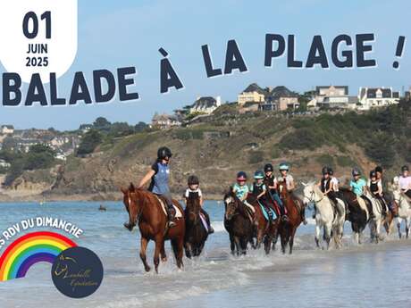 Balade à cheval à la plage