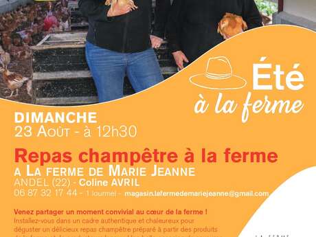 Repas champêtre à la ferme