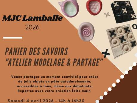 Panier des savoirs : "Atelier modelage & partage"