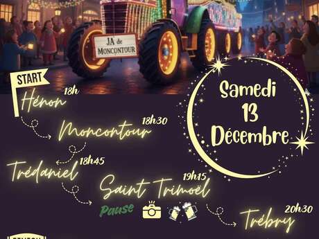 La parade de Noël en tracteur